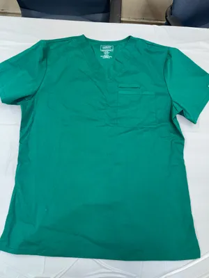 Cherokee Mens Hunter Green Short Sleeve Scrub Top Size Medium thumbnail 1