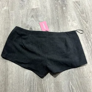EDIKTED Allie Gray Zip Up Festival Rave Micro Shorts NWT Size S thumbnail 6