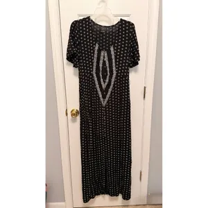O'Neill Cynthia Vincent Camara Caftan Embroidered Boho Festival Maxi Dress S thumbnail 2