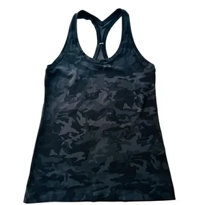 Lululemon Cool Racerback Tank Top Deep Coal Camo Size 12 Nulu Yoga Gym thumbnail 2