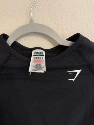 Gymshark Black Long Sleeve Crop Top thumbnail 3