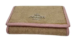Coach 6-Ring Key Case Beige Signature C Canvas Key Case thumbnail 1