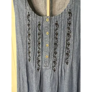 Blair Denim Style Tank Dress Womens Size Large Petite‎ thumbnail 2