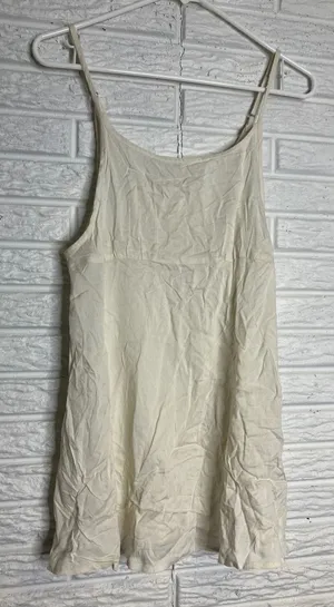 Free People Slip Dress Womens Small Ivory Excellent Adjustable Straps Viscose thumbnail 1