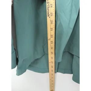 Athleta Advantage Poplin Top Women’s M Green Half-Zip Lightweight Tunic Jacket thumbnail 10
