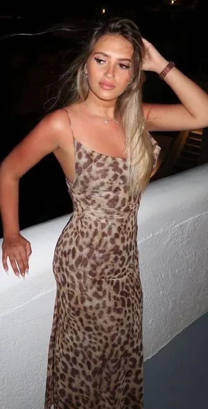 Zara maxi long Leopard cheetah print bodycon dress evening date coctail thumbnail 1