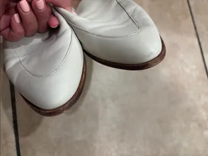 Madewell Cream Off White Leather Frances Loafer Mule thumbnail 3