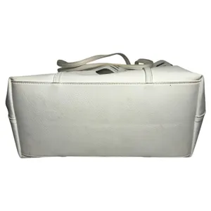 Anthropologie White Rafaella Large Faux Leather Toe Bag thumbnail 6