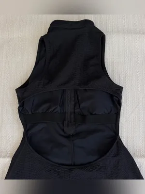 GIGI C Marcella Black Snakeskin Embossed Active Dress Built-In Shorts Size XS thumbnail 8