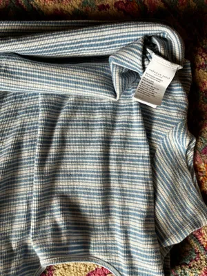 Blue Striped American Eagle Baby Tee thumbnail 5