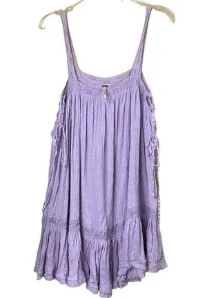 Free People Sweet Thing Tunic Dress In Lilac Size Small thumbnail 1