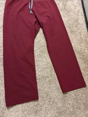 Figs Women's Burgundy Livingston Straight Leg Scrub Pants XXL thumbnail 4