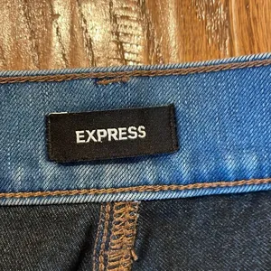 Express super high rise skinny seam front raw hem jeans 4 thumbnail 7