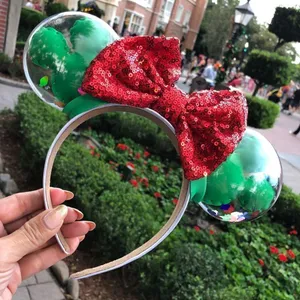Handmade Christmas Confetti Balloon Ears Green/Red‎ thumbnail 1
