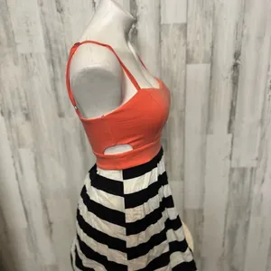 Material girl fit and flare Stripped dress thumbnail 5