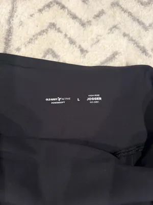 Old Navy High Rose Jogger Black Size L thumbnail 5