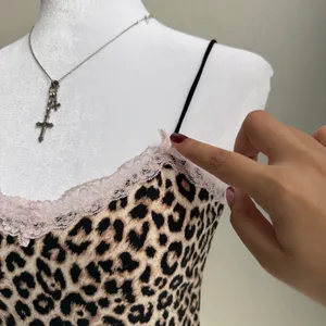 True Leopard Pink Lace Trim Cami Size S Multiple thumbnail 3
