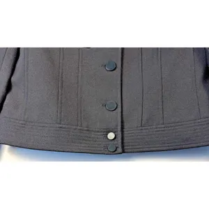 Talbots Womens Black Military Style Blazer Stand Collar Button‎ Front Jacket 6 thumbnail 6
