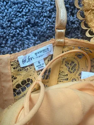 For Love & Lemgings For Love And Lemons Orange Lace Crop Bustier thumbnail 5