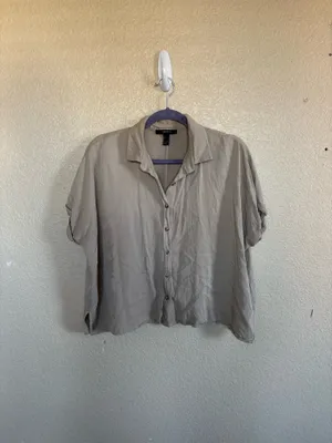 Forever 21 Beige Button Up thumbnail 2