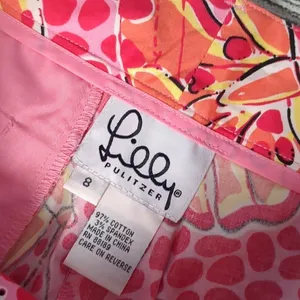 Lilly Pulitzer pink butterfly Capri pants size 8 thumbnail 5