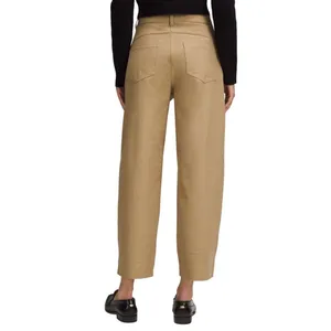 Lululemon Womens City Sleek Mid-Rise Barrel-Leg Pants Tan LW5FF8S Size 24 Preppy thumbnail 2