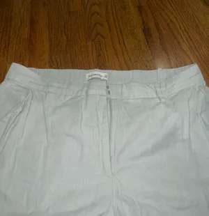 Abercrombie and Fitch Light Blue Linen Pants thumbnail 3