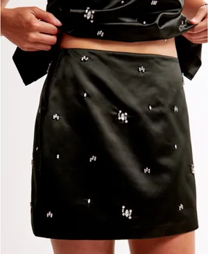 Abercrombie Scarlett Satin Mini Skort thumbnail 3
