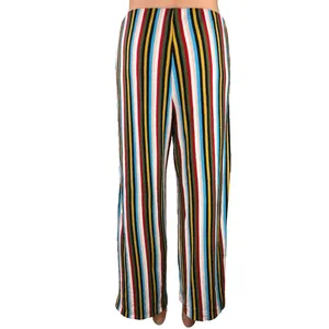 Urban Outfitters Multicolor Rainbow Striped Wide Leg Ankle Trousers Pants Size M thumbnail 8