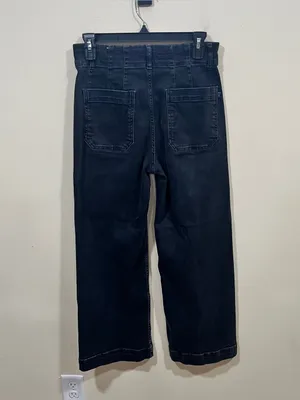 Pilcro Anthropologie Colette High-Rise Wide-Leg Cropped Jeans size 27 EUC black thumbnail 8