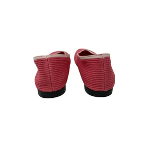 VIVAIA Margot Square Toe Knit Ballet Flats Pink Red Washable Shoes US 8 EU 39 thumbnail 7
