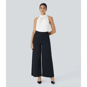 Halara High Neck Ivory Chiffon Lightweight Sleeveless Blouse Top‎ M NWT thumbnail 13