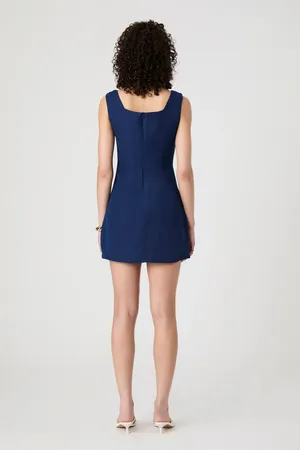 French Connection Navy Birdie Square Neck Minidress thumbnail 2