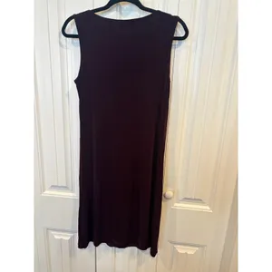 Coldwater Creek Plum Slinky Tank Dress And‎ Matching Paisley Cardigan Size MP thumbnail 4