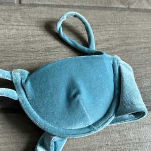 Zaful velvet blue bikini top thumbnail 2