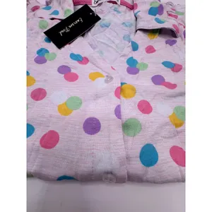 Emerson Road Pajama Set Women Small Gray Space Dye‎ Polka Dot Sleepwear NWT thumbnail 4