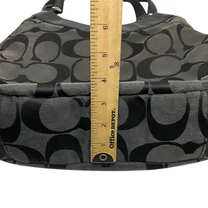 Coach Soho Signature Black Large Hobo Shoulder Bag E1271-F19251 thumbnail 11
