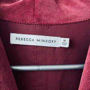 Rebecca Minkoff Western Cowgirl Western Corduroy Belted Mini Dress M Burgundy thumbnail 4