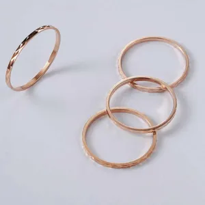 NEW 18k/.925‎ Rose Gold Dainty Stacking Midi Pinky Knuckle Ring thumbnail 2