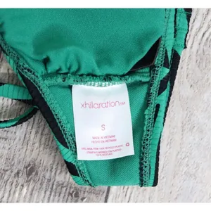 Xhilaration Zebra Green Removable‎ Pad Bikini Swimwear Top SMALL Animal Print thumbnail 5