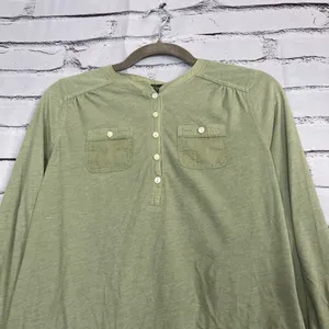 Lauren Ralph Lauren Green Button Blouse Longsleeve S Y2K Preppy Minimal Slim Fit thumbnail 6