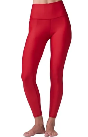 Alo Airlift 7/8 Leggings High Waist Compression Sheen Wide Waistband Bold Red S thumbnail 1