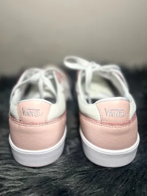 Vans Lowland Sneakers Pink White Perforated Toe Casual ComfyCush Shoes Size 9.5 thumbnail 6