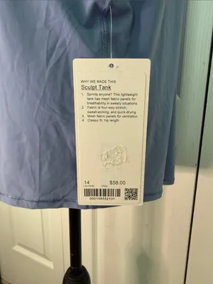 lululemon athletica Sculpt Tank in Prep Blue thumbnail 3