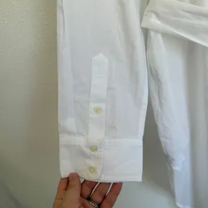 NWT J. Crew Sz L Coverup Shirt‎ Dress White BF771 Vacation 100% Organic Cotton thumbnail 7