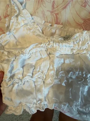 White Ruffle Zara Tank Top thumbnail 4