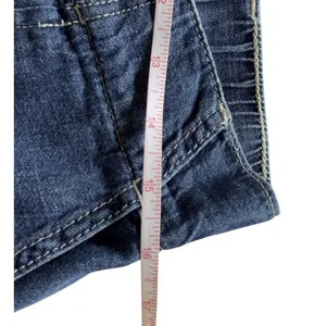 Tommy Hilfiger Denim Pants Women M Blue High Rise Wide Leg Pleated Cropped Jeans thumbnail 9