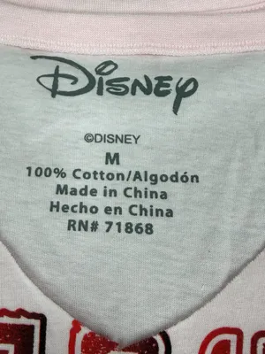Disney Minnie Mouse Forever Floral Graphic Tee Womens M Pink V Neck Cotton thumbnail 3