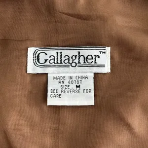 Gallagher Vintage Brown Genuine Leather Vest Medium Women’s Western Boho Biker thumbnail 6