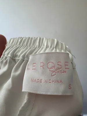 Le Rose Stories White and Pink Floral Satin Sleep Shorts thumbnail 4